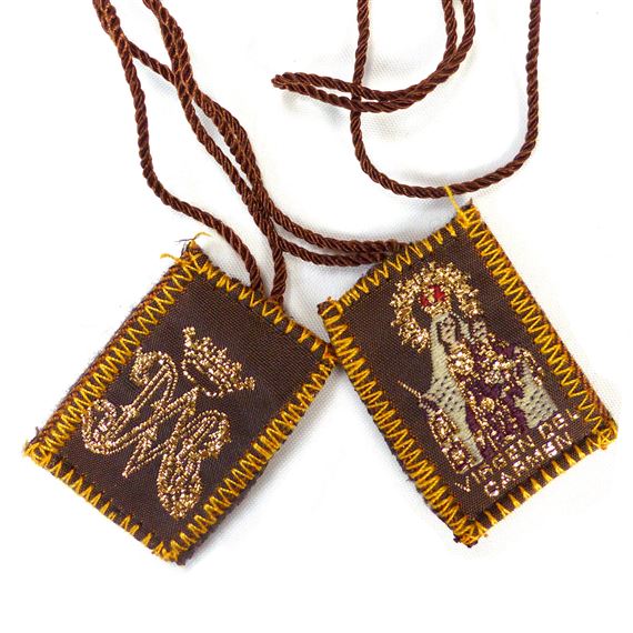 MOUNT CARMEL CLOTH BROWN SCAPULAR