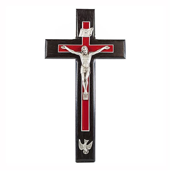 CONFIRMATION CRUCIFIX WITH RED OVERLAY