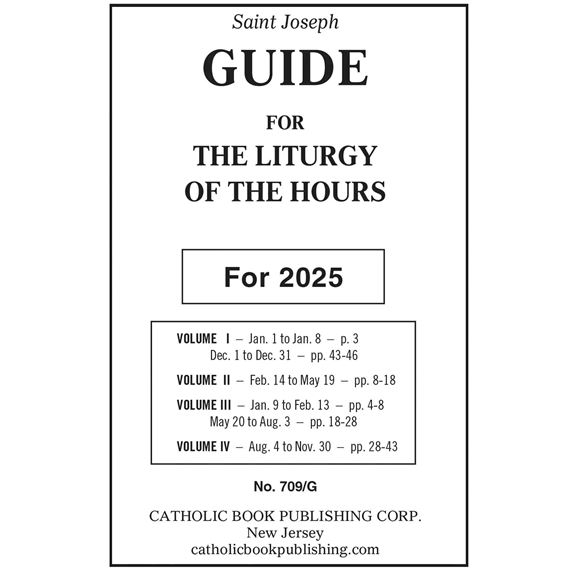 2025 GUIDE FOR 4-VOLUME LITURGY OF HOURS - LARGE PRINT