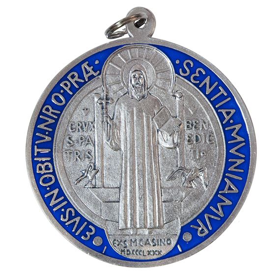 ST. BENEDICT DOOR SEAL - SILVER-PLATED & ENAMEL
