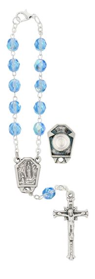 BLUE LOURDES AUTO ROSARY