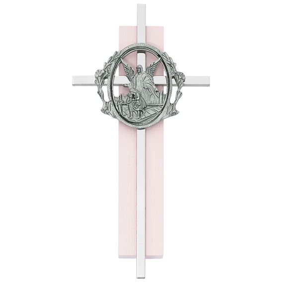 GUARDIAN ANGEL CROSS - PINK