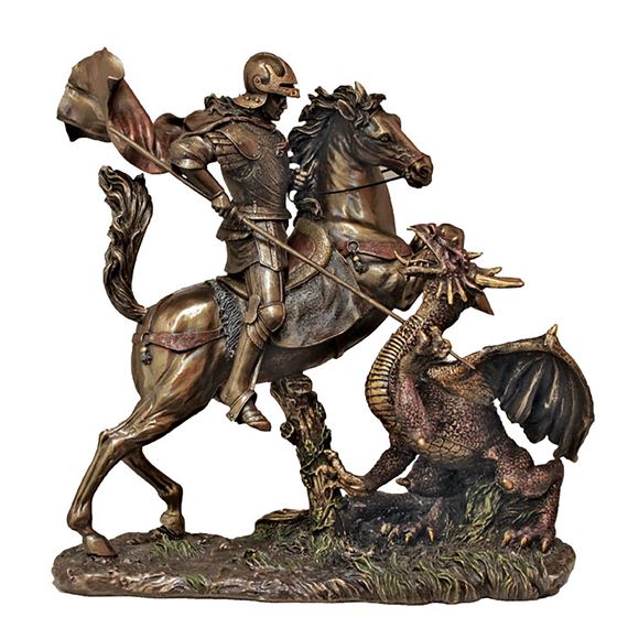 ST. GEORGE - BRONZE FINISH - 10 1/4"