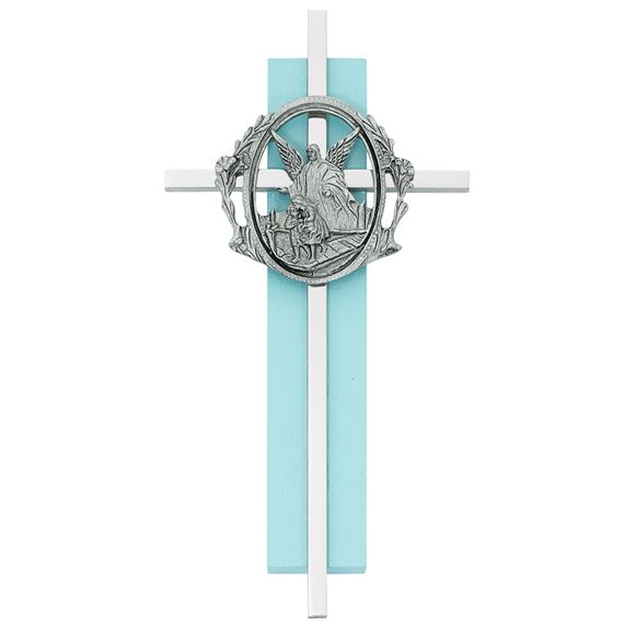 GUARDIAN ANGEL CROSS - BLUE