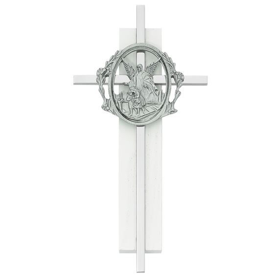 GUARDIAN ANGEL CROSS - WHITE
