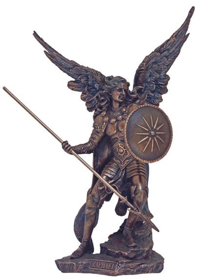 ARCHANGEL RAPHAEL - BRONZE FINISH - 13"