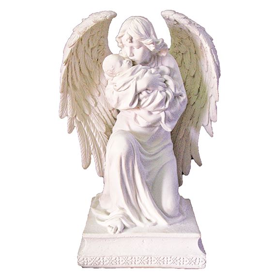 GUARDIAN ANGEL WITH CHILD VERONESE STATUE - 7"