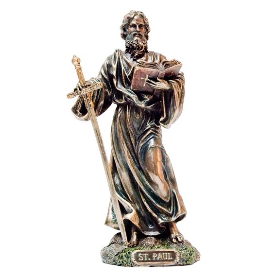 ST. PAUL BRONZE STATUE - 8 INCH