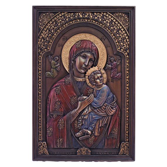 OUR LADY OF PERPETUAL HELP BRONZE PLAQUE