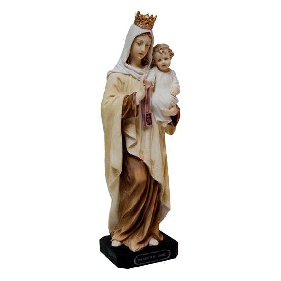 OUR LADY OF MT. CARMEL - 10" PAINTED STATUE