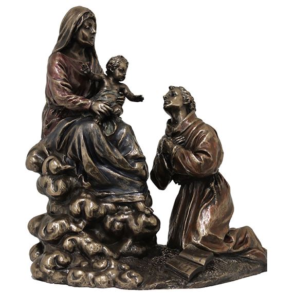 MADONNA AND CHILD WITH ST. ANTHONY BRONZED