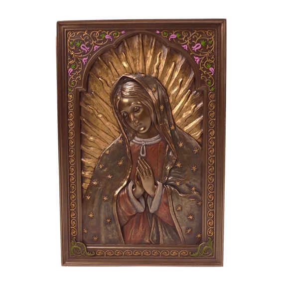 OUR LADY OF GUADALUPE BRONZED PLAQUE