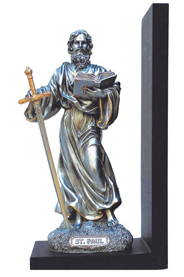 ST. PAUL LEFT-HAND PEWTER STYLE BOOKEND