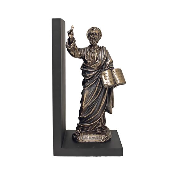 ST. PETER RIGHT-HAND BRONZE BOOKEND