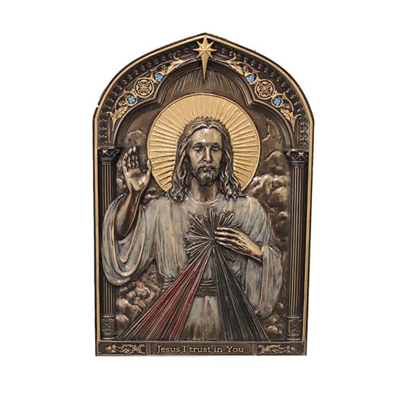 DIVINE MERCY BRONZED PLAQUE