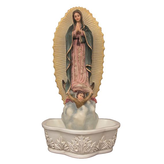 OUR LADY OF GUADALUPE HOLY WATER FONT (DEEP BASIN)
