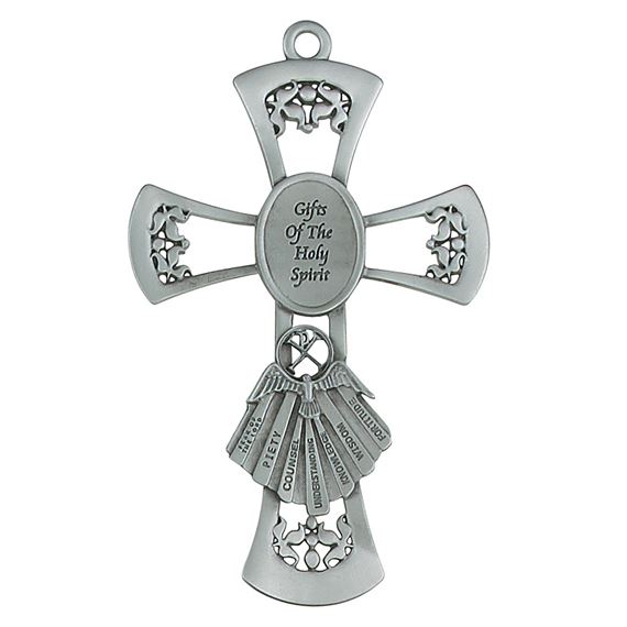 GIFTS OF THE SPIRIT - PEWTER WALL CROSS