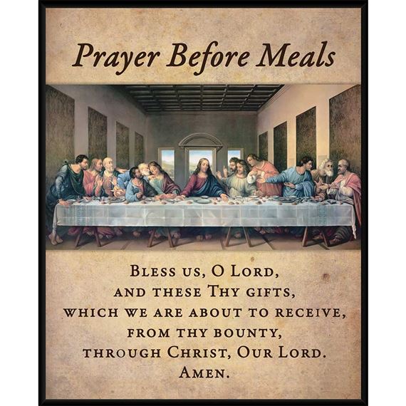 PRAYER BEFORE MEALS DA VINCI LAST SUPPER PLAQUE - 10"