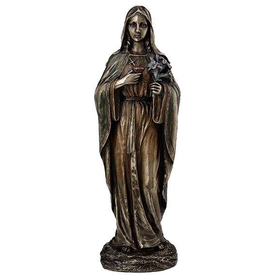 IMMACULATE HEART OF MARY - COLD CAST BRONZE - 10"