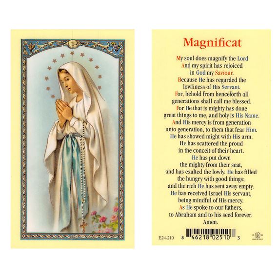 LAMINATED HOLY CARD - MAGNIFICAT