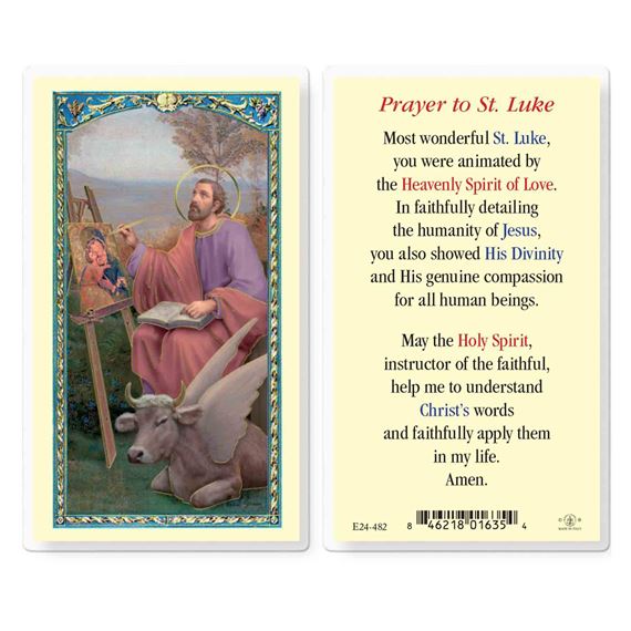 LAMINATED HOLY CARD - ST. LUKE
