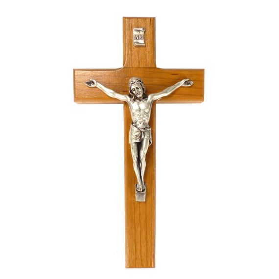 8-INCH WOODEN CRUCIFIX WITH ITALIAN CORPUS