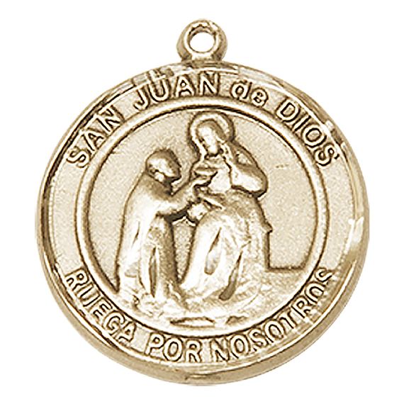 14KT GOLD SAN JUAN DE DIOS MEDAL