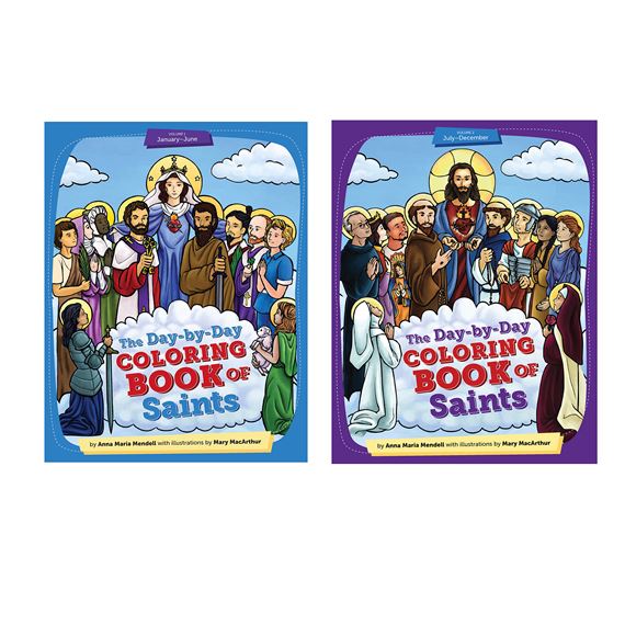 DAY-BY-DAY COLORING BOOK OF SAINTS - SET OF 2