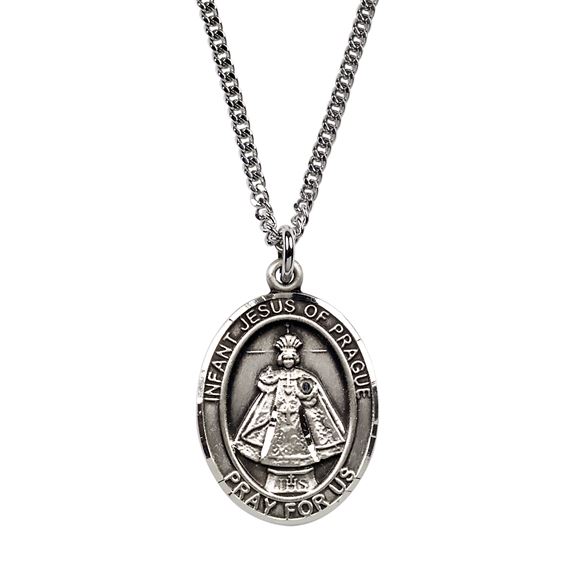 INFANT OF PRAGUE STERLING SILVER MEDAL