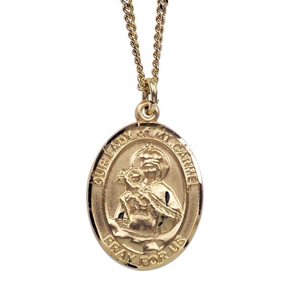OUR LADY OF MT. CARMEL GOLD-FILLED MEDAL