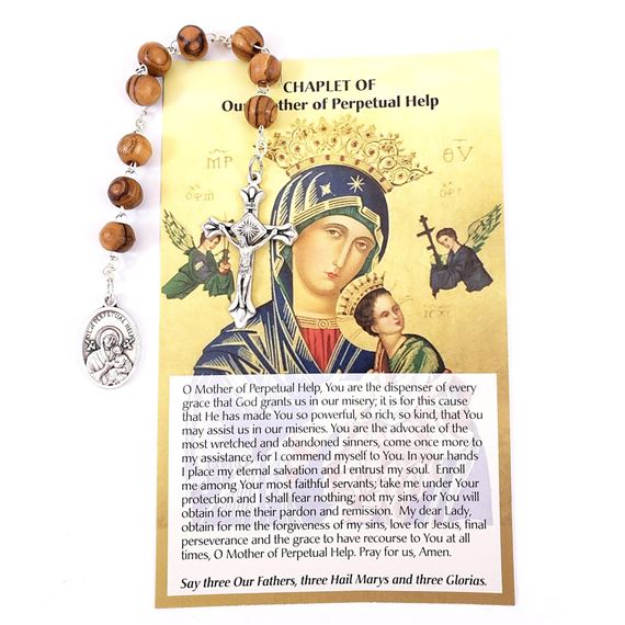 CHAPLET OF OUR LADY OF PERPETUAL HELP WITH CARD