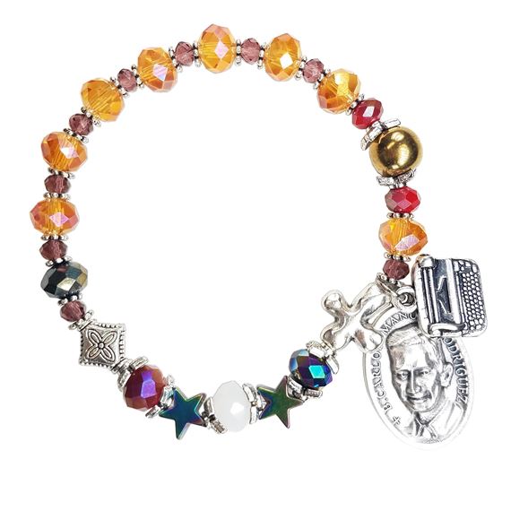GENUINE GEMSTONE BLESSED CARLOS M. RODRIGUEZ - ROSARY BRACELET