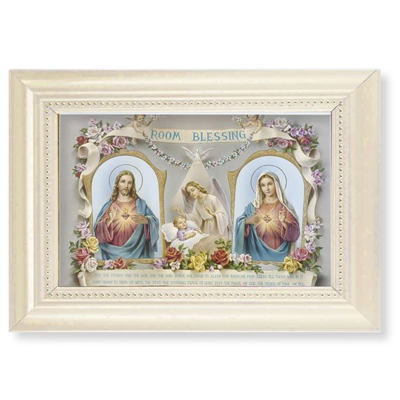 CHILD'S ROOM BLESSING - WHITE PEARL FRAME - 7" x 5½”