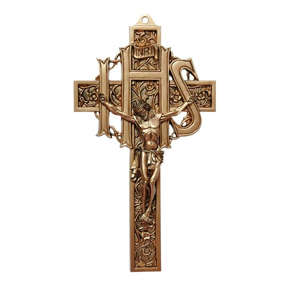 FILIGREE IHS CRUCIFIX - GOLD