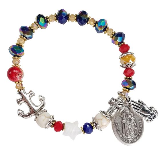 GENUINE GEMSTONE OUR LADY OF PROVIDENCE - ROSARY BRACELET