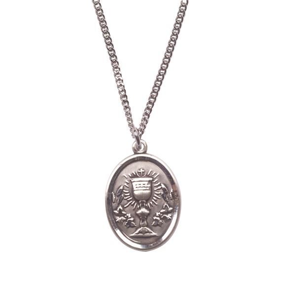 BLESSED SACRAMENT MEDAL - STERLING SILVER
