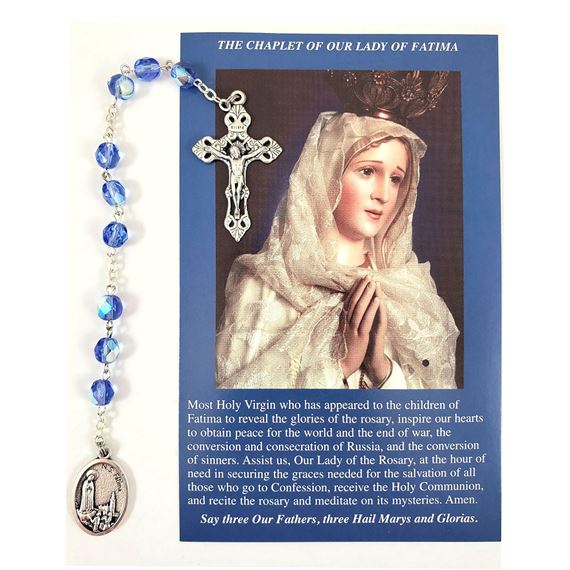 CHAPLET OF OUR LADY OF FATIMA WITH CARD