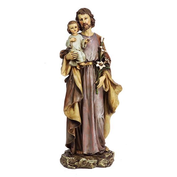 ST. JOSEPH AND CHILD JESUS STATUE - 10"