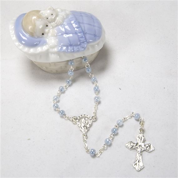 BABY BOY'S KEEPSAKE ROSARY