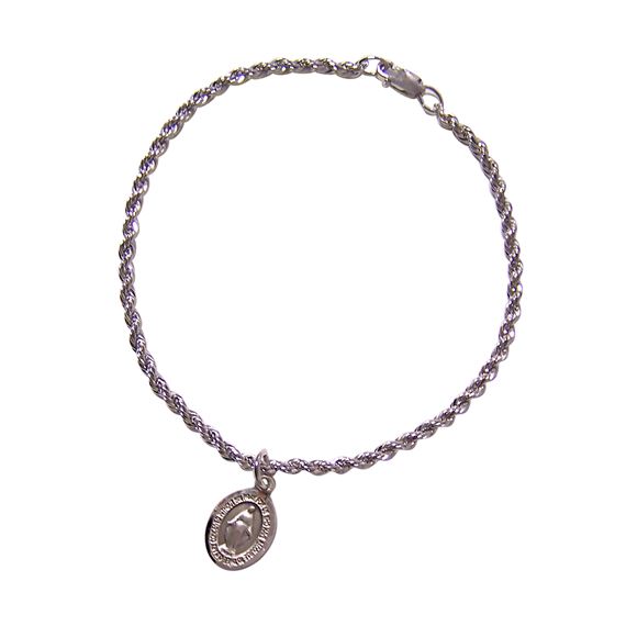 STERLING SILVER MIRACULOUS MEDAL BRACELET