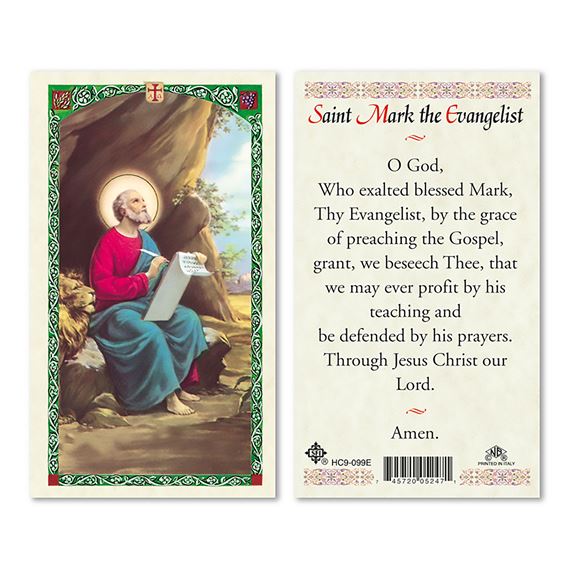 LAMINATED HOLY CARD - ST. MARK