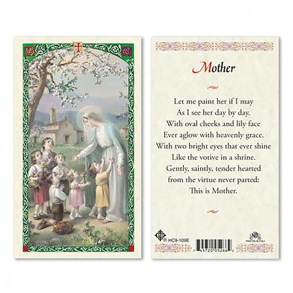 LAMINATED HOLY CARD MOTHER