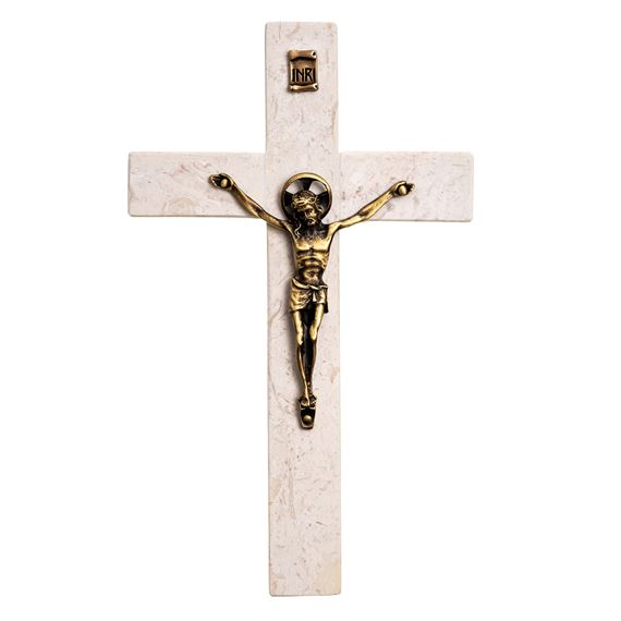 BETHLEHEM STONE CRUCIFIX - 6"