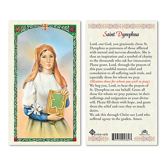 LAMINATED HOLY CARD - ST. DYMPHNA