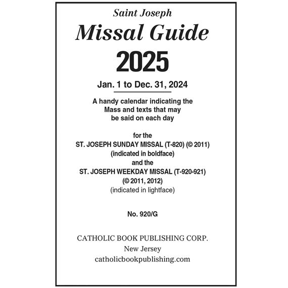 GUIDE FOR SUNDAY & WEEKDAY MISSAL - 2025