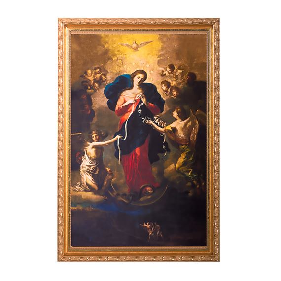 MARY UNDOER OF KNOTS FRAMED PICTURE - 7 1/4" X 10 1/4"
