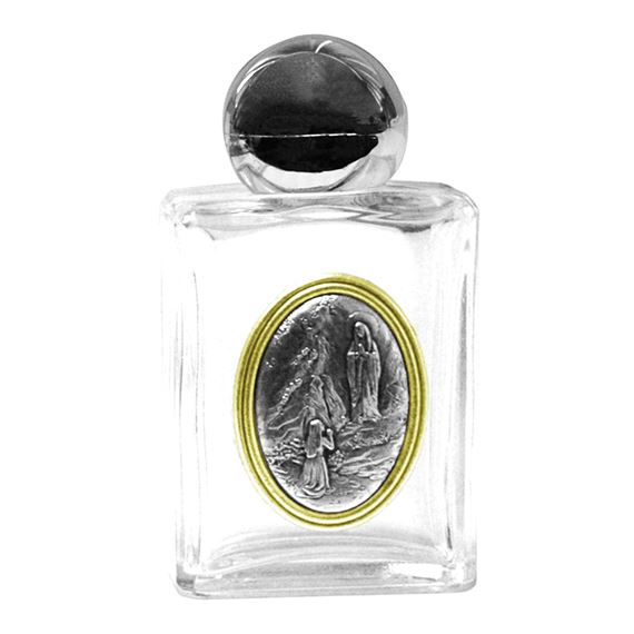 OUR LADY OF LOURDES - GLASS HOLY WATER BOTTLE