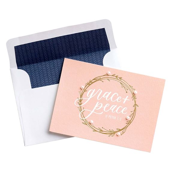 GRACE + PEACE - EMBELLISHED NOTE CARDS