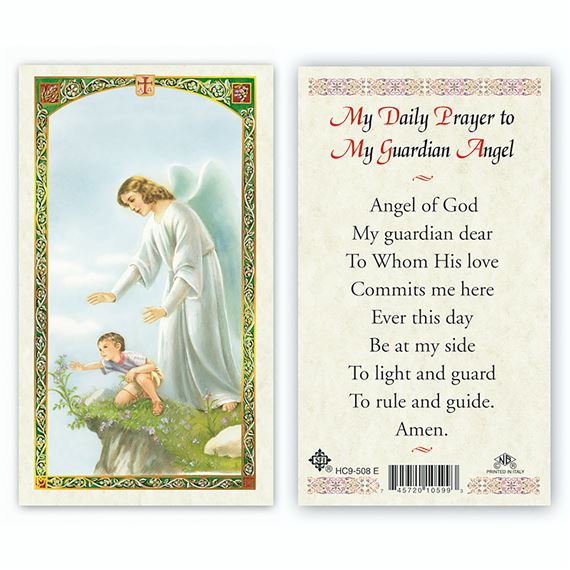 LAMINATED HOLY CARD - MY GUARDIAN ANGEL (BOY)