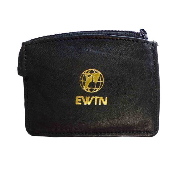EWTN/CELTIC CROSS - SHEEPSKIN ROSARY POUCH - BLACK